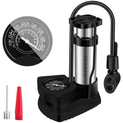 Cycle Pump | High Pressure Foot Air Pump for Bike and Car Tyre | Dual Valve, Leak-Proof Aluminum Alloy Design |