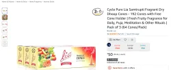 Cycle Pure Lia Dry Dhoop  (Pack of 3)