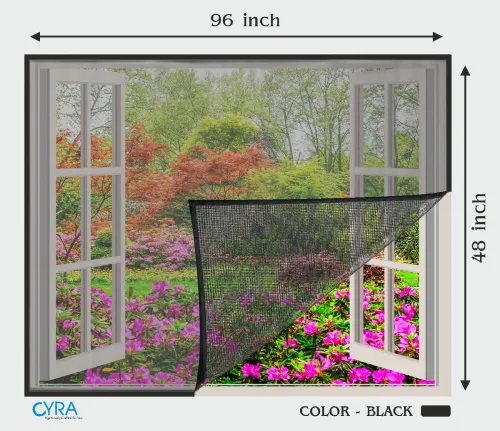 Image of Cyra Window Mosquito Net Pre Stiched with Adhesive Hook 
