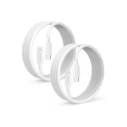 CZARTECH USB-C Fast Charging Cable 1.5m Pack-2 White