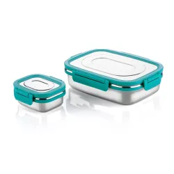 D&D NX Stainless Steel Leak-Resistant Lunch Box Set 