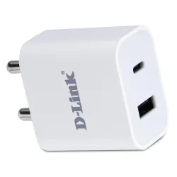 D-Link 20W Dual Port Fast Charger (White)