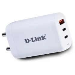 D-Link 65W GaN Fast Charger (3 Ports + Free Type-C Cable)