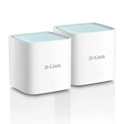 D-Link M15 | WiFi 6 Speed 1500 Mbps | Pack of 2 - Covers Upto 4000 Sq. Ft.| Dual Band | Gigabit Port |AI Powered Mesh Router |Seamless Whole Home |MTCTE Certified