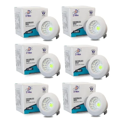 Image of D'Mak LED COB Light, 1 Watt, Pack of 6