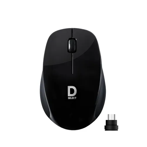 Image of D SELECT Wireless Mouse DS321-Black with USB Type C Connector, 1200DPi, Lightweight | Marketed by Dell
