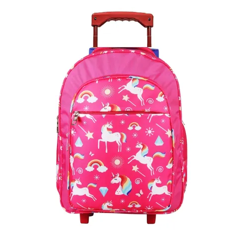 Image of Da Tasche Trolley Backpack with Wheels for Boys & Girls | Water Resistant Durable, Stylish Design | Multi-Compartment fo