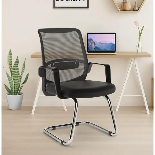 Image of Da URBAN® Dysen Mid Back Mesh Visitor Chair | Heavy Duty Metal Frame |
