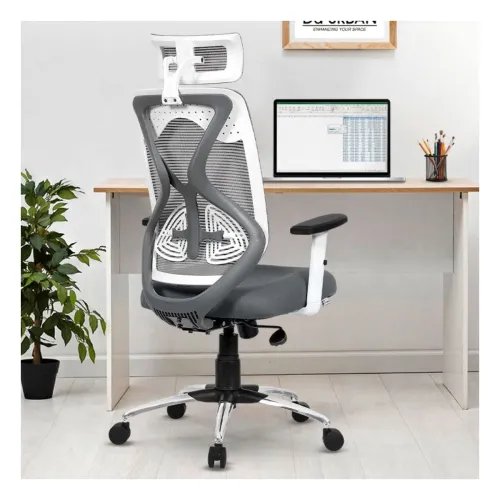 Image of Da URBAN® Merlion Office Chair, High Back Mesh Ergonomic Home Office Desk Chair with 3 Years Warranty, Adjustable Armres
