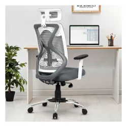 Da URBAN® Merlion Office Chair, High Back Mesh Ergonomic Home Office Desk Chair with 3 Years Warranty, Adjustable Armres