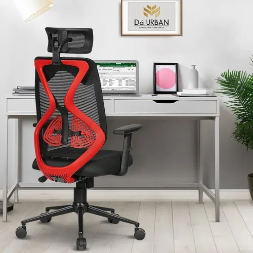 Image of Da URBAN Merlion High Back Ergonomic Office Chair Red