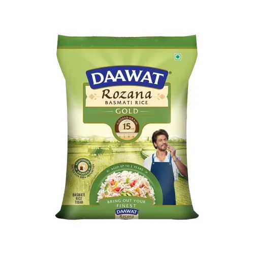 Image of Daawat Rozana Gold Basmati Rice 5Kg| For Everyday Consumption| Cooked Grain Upto 15mm*| Naturally Aged