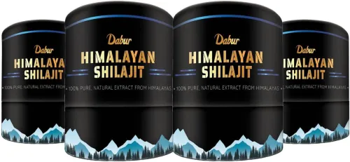 Image of Dabur 100% Pure Himalayan Shilajit Resin (Pack of 4 × 10g) Dabur Himalayan Shilajit 10g (Pack of 4)₹2,400•uniqrr.com₹2,4