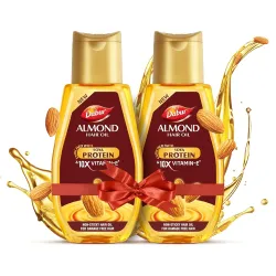Dabur Almond Hair Oil: 10X Vitamin E & Keratin (580ml, Pack of 2)