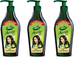 Dabur Amla for Long, Healthy and Strong Hair, 550 ml-(Pack of 3) Hair Oil  (1650 ml)