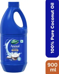 Dabur Anmol Gold 100% Pure Coconut Oil | Nariyal tel | Natural | Multipurposec Oil (900 ml)