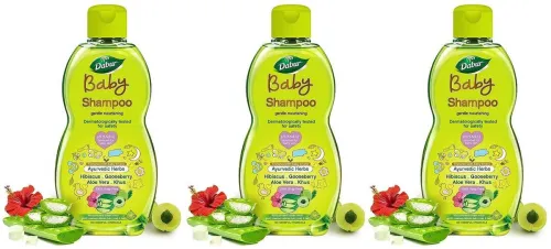 Image of Dabur Baby Gentle Nourishing 200mlx3 Shampoo Ayurvedic herbs, 100% soap free (600 ml)