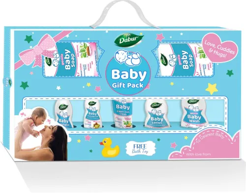 Image of Dabur Baby Gift Pack with 7 Skincare & Haircare Products 