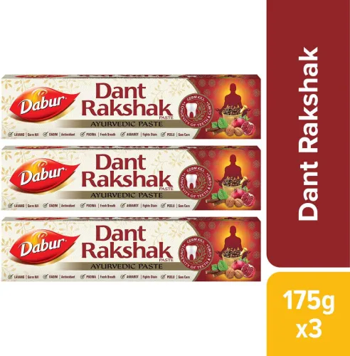 Image of Dabur Dant Rakshak Ayurvedic Toothpaste With Goodness Of 32 Ayurv...more