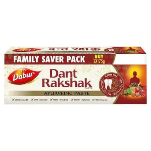 Image of Dabur Dant Rakshak Ayurvedic Toothpaste - 175g * Pack of 2