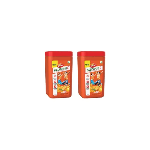 Image of Dabur GlucoPlus-C Instant Energy Glucose Juicy & Tasty Orange Flavour Powder- 400g Jar