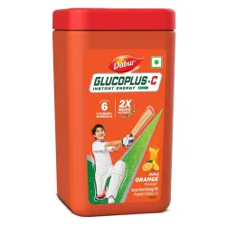Dabur Glucoplus C Instant Powder Energy Glucose (Orange Flavour) - 400gm
