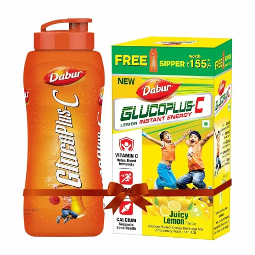 Image of Dabur GlucoPlus C Nimbu Pani - 1 Kg Glucose Powder|Vitamin C Helps Boosts Immunity