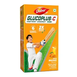 Dabur Glucoplus C Instant Powder Energy Glucose (Mango Flavour) - 1kg | Replenishes Energy with 6 Added Vitamins and Min