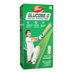 Dabur Glucose-D Instant Energy Drink Powder - 1kg (Carton) | Enriched with Vitamin D & Calcium | Quick Energy Replenishm