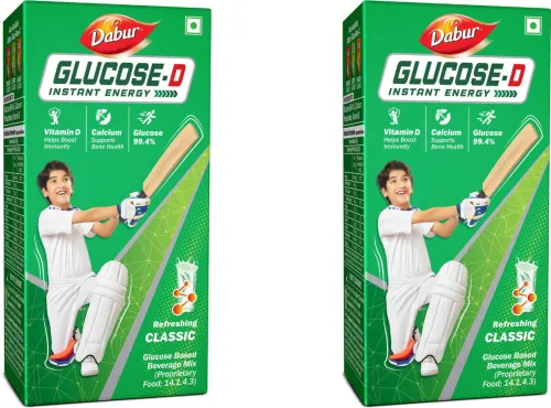 Image of Dabur Glucose D Instant Energy Drink - 1kg x2 Regular (Carton Powder)| Boosts Immunity Sports Drink (2x1 kg, Regular Fla