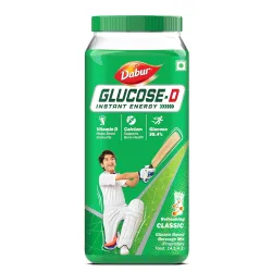 Dabur Glucose-D Instant Energy Drink Powder - 1kg | With Vitamin D & Calcium | Refreshing Glucose Beverage | Easy-to-Mix