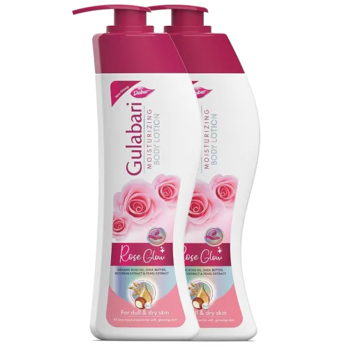 Image of Dabur Gulabari Moisturizing Body Lotion – 800 ml (Pack of 400ml x 2) 