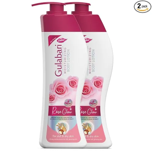Image of Dabur Gulabari Moisturizing Body Lotion (Pack of 400ml x 2)
