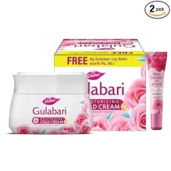 Dabur Gulabari Moisturizing Cold Cream 100gm + Lip Balm 8gm
