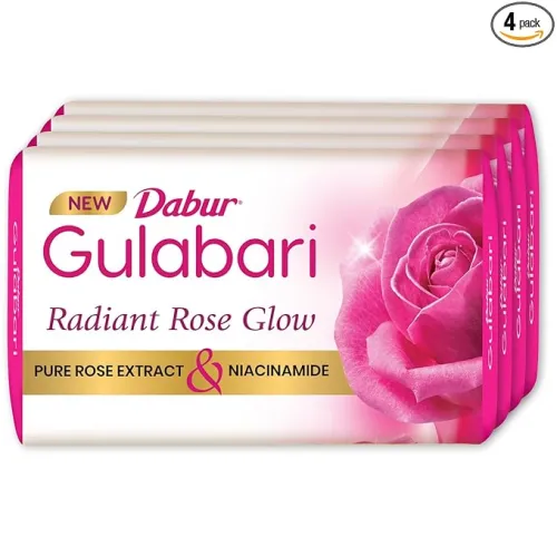 Image of Dabur Gulabari Pure Rose Soap 150g (Pack of 4)