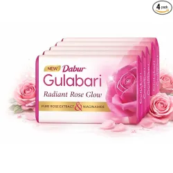 Dabur Gulabari Pure Rose Soap 150g (Pack of 4)