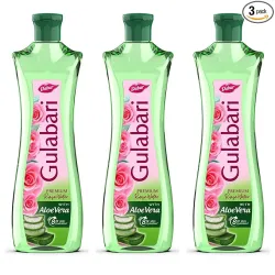 Dabur Gulabari Premium Rose Water with Aloe Vera - 1200 ml (400ml x 3)