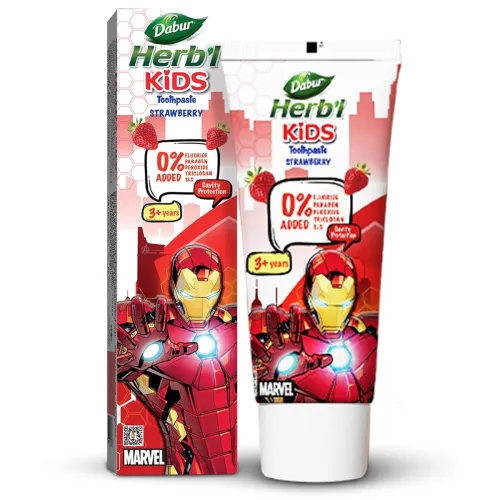Image of DABUR Herb'l Kids Iron Man Toothpaste 80g