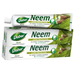 Dabur Herbl Neem Germ Protection Toothpaste - 600g (200g + 100g x Pack of 2) | Fights Bacteria | 