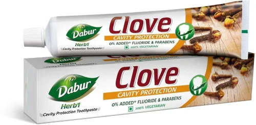 Image of Dabur Herb'l Clove Cavity Protection No added Fluoride Fights Bacteria & Relieve Pain Toothpaste (200 g)
