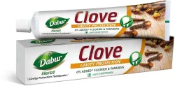 Dabur Herbl Clove Cavity Protection No added Fluoride Fights Bacteria & Relieve Pain Toothpaste (200 g)