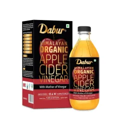 Dabur Himalayan Organic Apple Cider Vinegar with Mother of Vinegar | Pure | USDA Organic Certified |Raw, Unfiltered and Unpasteurized|Helps Weight loss & Boost Immunity - 500 ml