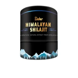 Dabur Himalayan Shilajit/Shilajeet Resin - 10g | 250mg per serving | Boosts Muscle Growth & Stamina | 100% Ayurvedic | G