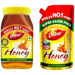 Dabur Honey - 1kg & Dabur Honey - 750g Refill Pouch