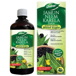 Dabur Jamun Neem Karela Juice - 1L | Helps Control Blood Sugar Level & Reduces Bad Cholesterol | Good for Metabolic & Di