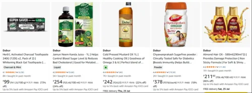 Image of Dabur products up to 73% Discount 