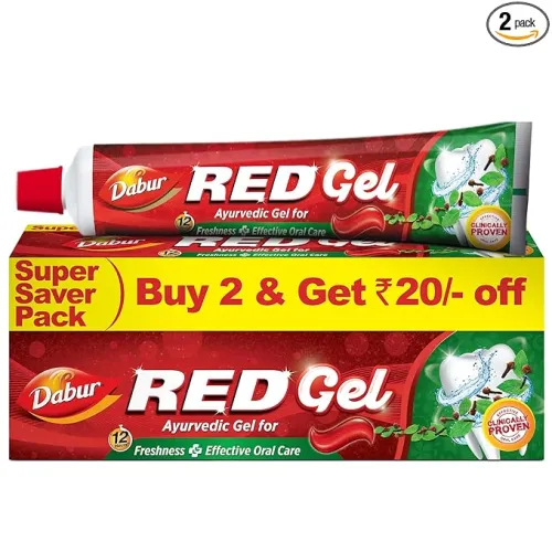 Image of Dabur Red Gel Ayurvedic Toothpaste - 300g (150g x 2, Pack of 2)