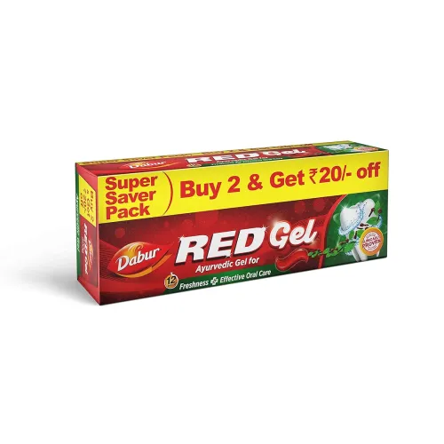 Image of Dabur Red Gel Ayurvedic Toothpaste - 300g (150g x 2, Pack of 2)