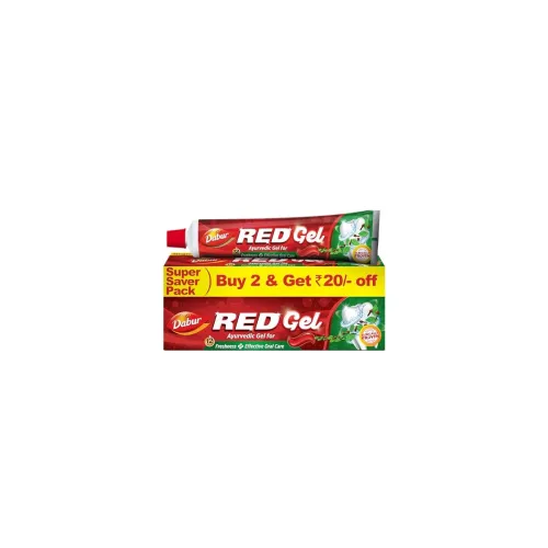 Image of Dabur Red Gel Ayurvedic Toothpaste - 300g (150g x 2, Pack of 2)