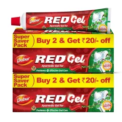 Dabur Red Gel Ayurvedic Toothpaste - 600g (150g x 4)